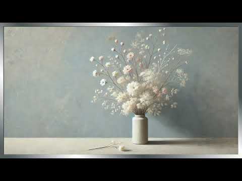 Dream Bouquet Painting | Framed Art Screensaver For TV | Minimalistic TV Art