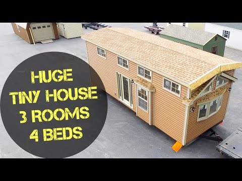 4 Beds in a TINY HOUSE?! HUGE Tiny House With a Huge Bathtub