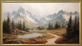 Frame TV Art | Snowy Mountains in Spring | Art Screensaver for TV