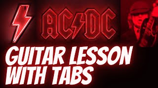 AC/DC - Shot in the Dark GUITAR LESSON with TABS!!!
