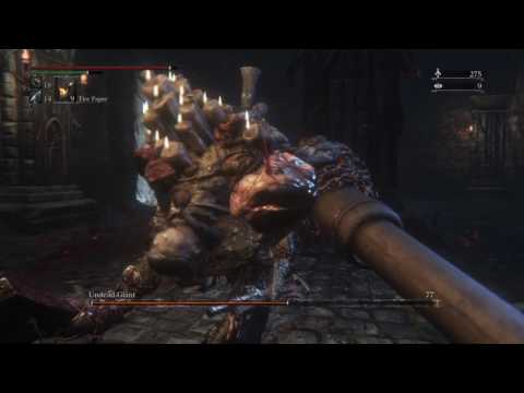 Undead Giant (Cannon-arm) - Bloodborne Boss Battle