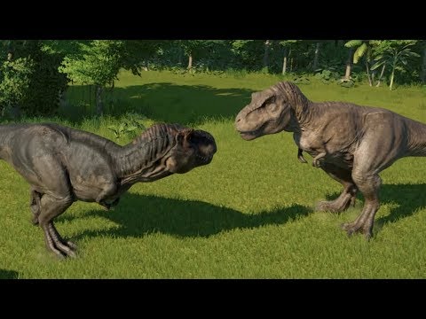 T-Rex(Modified) VS 5 T-Rex(All Patterns) - Jurassic World Evolution