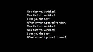 Armor For Sleep | Vanished | Lyrics