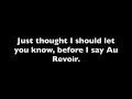 Au Revoir (Adios) - The Front Bottoms [Lyrics ...