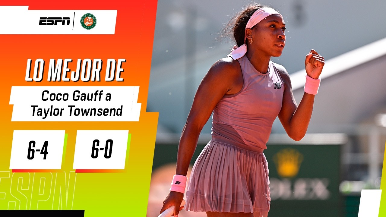 COCO GAUFF FUE MENOR A MAYOR PARA DERROTAR EN SETS CORRIDOS A TOWNSEND EN ROLAND GARROS | RESUMEN