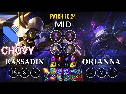 DRX Chovy Kassadin vs Orianna Mid - KR Patch 10.24