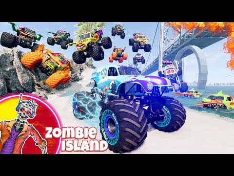 Monster Jam Zombie Island Compilation #13 | Racing, Freestyle, and High Speed Jumps