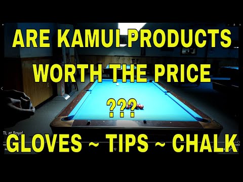 KAMUI PRODUCTS REVIEW (GLOVES, TIPS, CHALK) ~ Plus Bryan Runs Racks Verses the Ghost (POOL LESSONS)