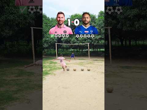 Messi vs Neymar Jr GOALKEE SUITS CHALLENGE ⚽🥅🥅 #shorts #messi #neymar #video #trending #football #vs