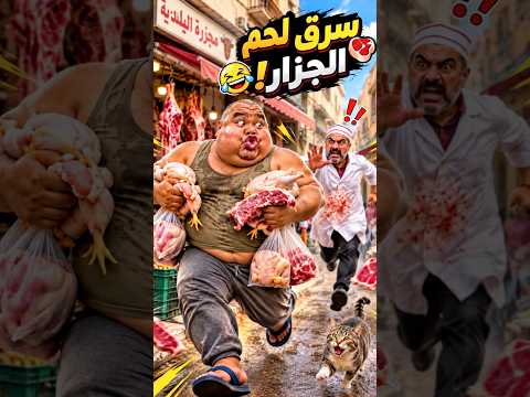 سرق اللحم وهرب 🥩 لكن راعي الشاص جاب أجله بكلمة وحدة! 😂🐀 #ضحك