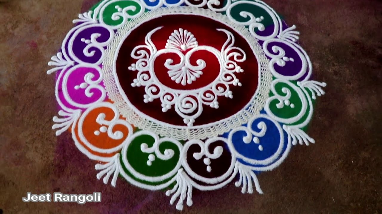 easy sanskar bharti rangoli design by jeet rangoli