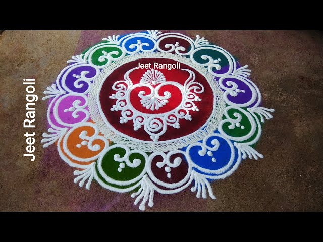 Easy sanskar bharti rangoli design by jeet rangoli