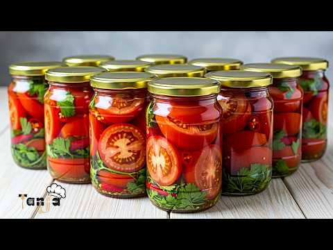 I preserve fresh tomatoes in a jar for the winter! without chemicals and preservatives!