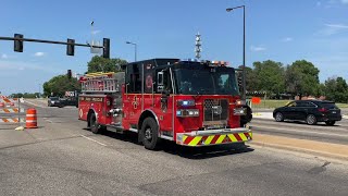 Brooklyn Park Engine 4 and 1 Responding with PD