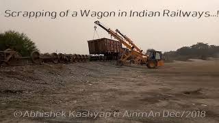 preview picture of video 'How Indian Railways Scrap a Wagon (Wagon Scrapping Live)'