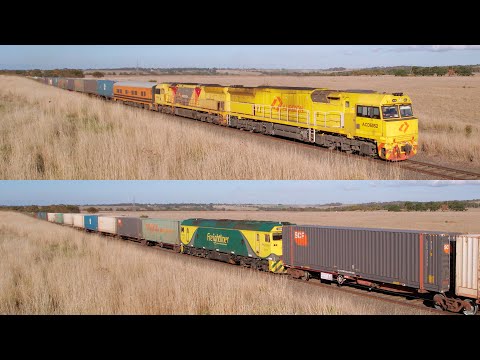 7MP1 Aurizon / Team Global Express Container Train With ACD6052 ACC6032 & G535 (13/5/2023) - PoathTV