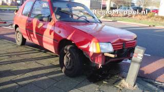 preview picture of video 'Vrachtwagen botst auto in Meppel'