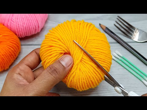 3 Superb Woolen Yarn Flower making ideas with Different DIY Things | Easy Sewing Hack