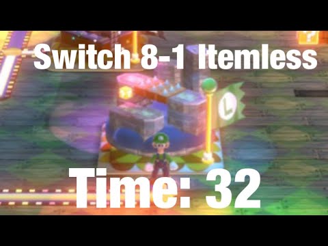 8-1 Itemless Speedrun In 32 IGT (WR) : Super Mario 3D World + Bowsers Fury
