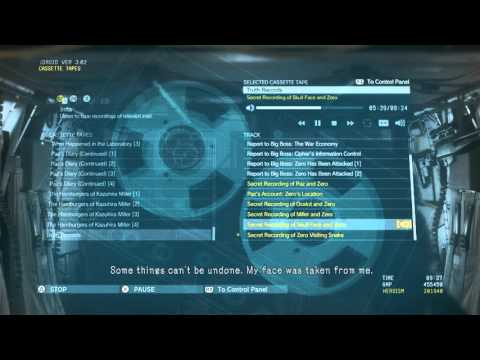 metal gear solid 5 cassette Trulth records Skull face and Zero