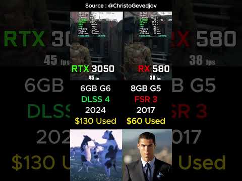 RX 580 VS RTX 3050 GPU ✅ #Gaming #PCGaming #RTX #Nvidia #AMD #budgetgaming #PCBuild #Geforce #GPU