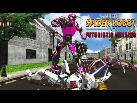 Multi Spider Robot vs Futuristic Villains