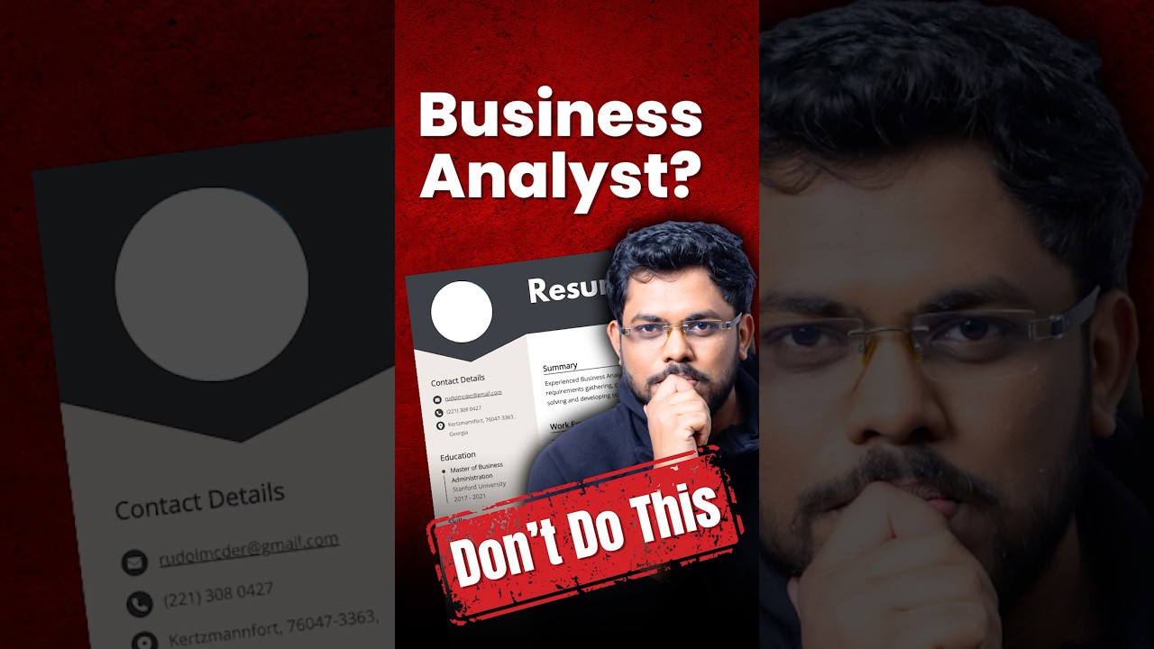 Don't Make This CV Mistake As A Business Analyst!