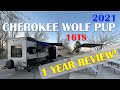1 YEAR REVIEW | 2021 Wolf Pup 16TS Travel Trailer
