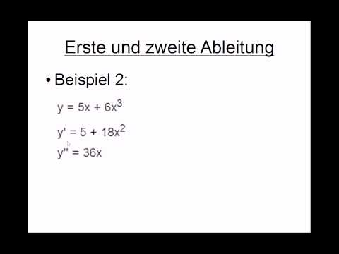 First + second derivative
