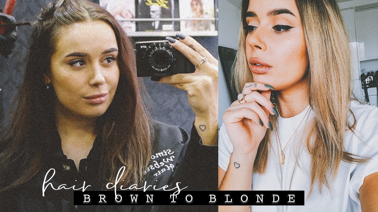 HAIR TRANSFORMATION - BRUNETTE TO BLONDE | Hello October