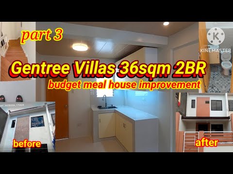 36 sqm gentree villas 2BR budget meal interior house improvement .