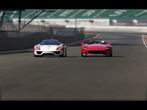 Porsche 918 Spyder vs Ferrari Monza SP2 at Silverstone International