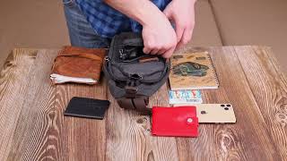 Чоловіча сумка через плече з кабелем USB текстильна 21221 Vintage чорна