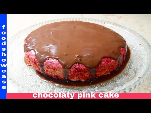 chocolaty pink cake|food showcase by kainat