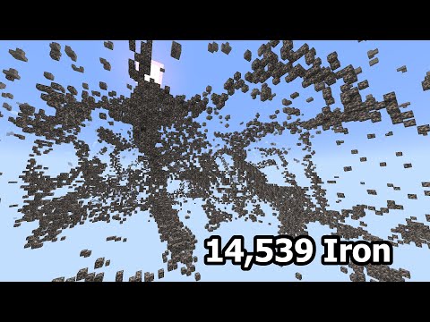 This is a single GIANT Iron Ore vein with 14500 Iron. (Minecraft Caves Update)