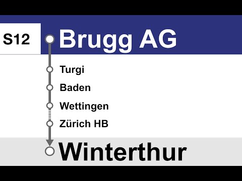 ZVV (SBB) Ansagen » S12 Brugg AG — Winterthur | Bauarbeiten | SLBahnen