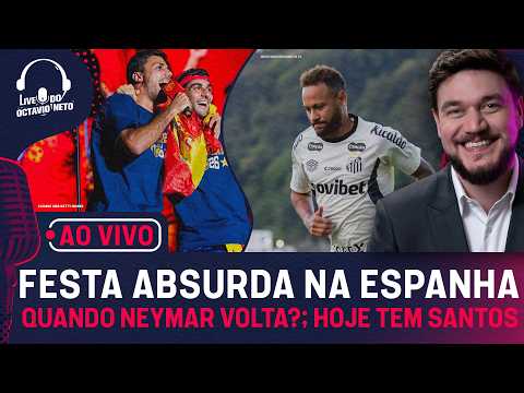 AO VIVO: TUDO DA FESTA DA ESPANHA; QUANDO NEYMAR VOLTA?; MEMPHIS RENOVA?; VASCO COM NOVIDADES