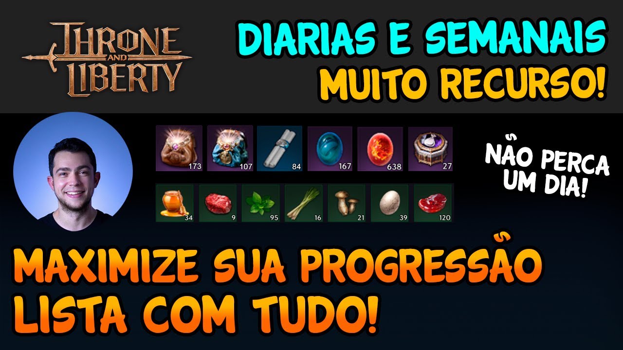 DIÁRIAS E SEMANAIS DO THRONE AND LIBERTY - MARCO VEIO THRONE AND LIBERTY