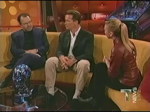 Terminator 3 "T News Live" - Arnold Schwarzenegger, Jonathan Mostow and Kristanna Loken (2003)