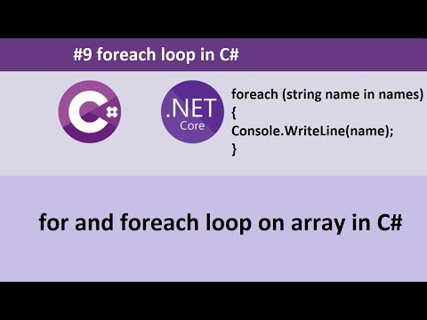 #9 | foreach loop in C# | C-Sharp Tutorial | .Net Core Framework | Видео