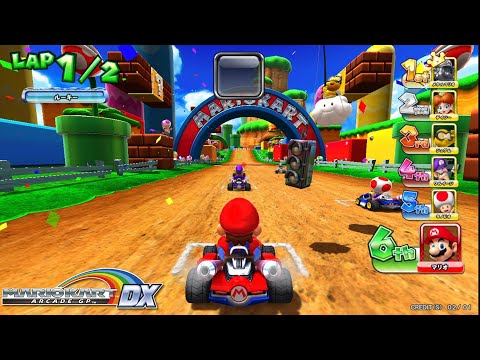 Mario Kart Arcade GP DX 1.18 (Arcade) Gameplay Walkthrough [Part 1] Toad Cup Longplay