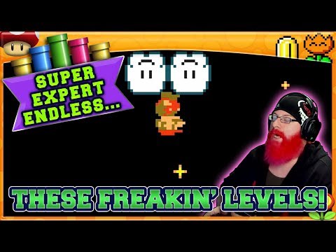 THESE FREAKIN' LEVELS! | Mario Maker 2 Super Expert No Skip Endless Challenge with Oshikorosu! [24]