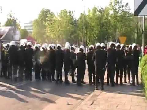 CRACOVIA KRAKÓW - Wisła Kraków (13 maja 2007) - AWANTURA pod stadionem