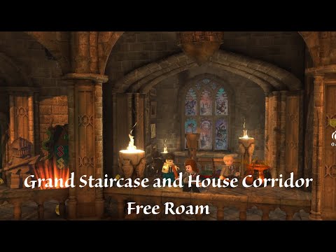LEGO Harry Potter Years 5-7 Playthrough Part 33 - Grand Staircase and House Corridor - Free Roam