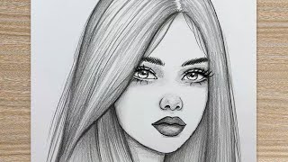 How to Draw a Cute Girl Step by Step | Easy Pencil Sketch Tutorial