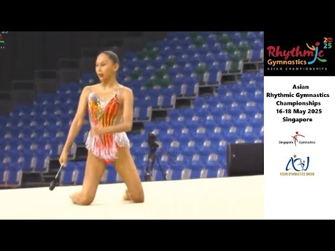 Aibota Yertaikyzy 🥉 Kazakhstan Clubs (28.000) 2025 Asian Rhythmic Gymnastics Championships Singapore