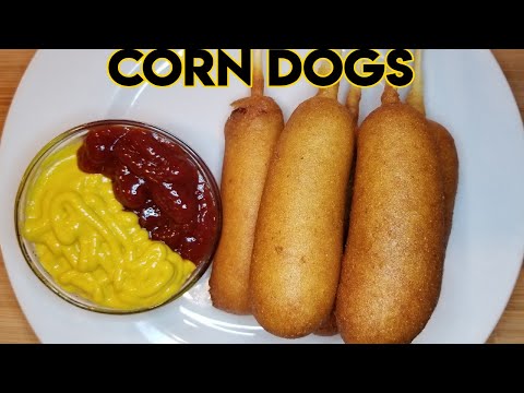 How to make CORN DOGS | CORN DOGS recipe | Easy homemade CORN DOGS | Banderillas de salchichas