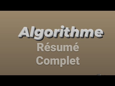 #fsr Résumé Algorithme complet  (instructions . boucles . fonctions.tableau.matrice )