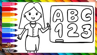 Desenhos De Professores Em Sala De Aula Para Colorir