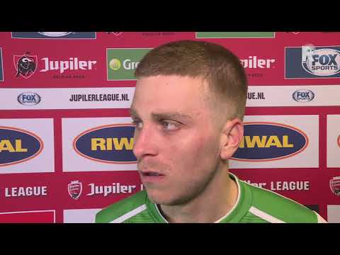 Doelpuntenmaker Robert Mutzers na afloop van FC Dordrecht - Jong Ajax